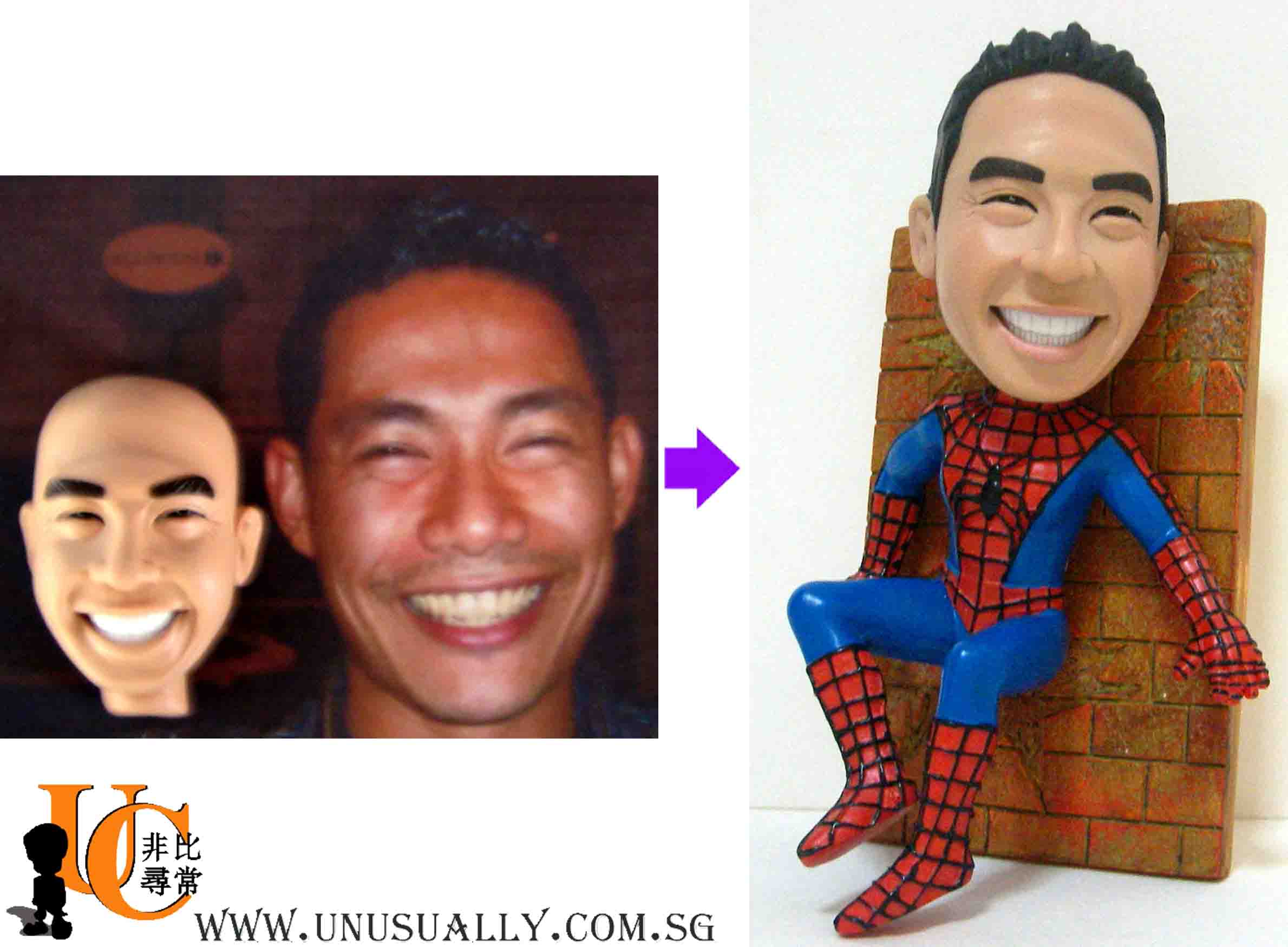 Custom 3D Caricature Spiderman Figurine